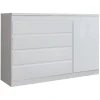 CÓMODA CAJONERA - 4 CAJONES MDF BLANCO ZAPATERA SOUTH