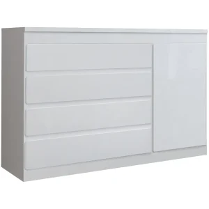 CÓMODA CAJONERA - 4 CAJONES MDF BLANCO ZAPATERA SOUTH