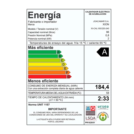 TERMOTANQUE ELECTRÓNICO 100 LTS. - Imagen 2