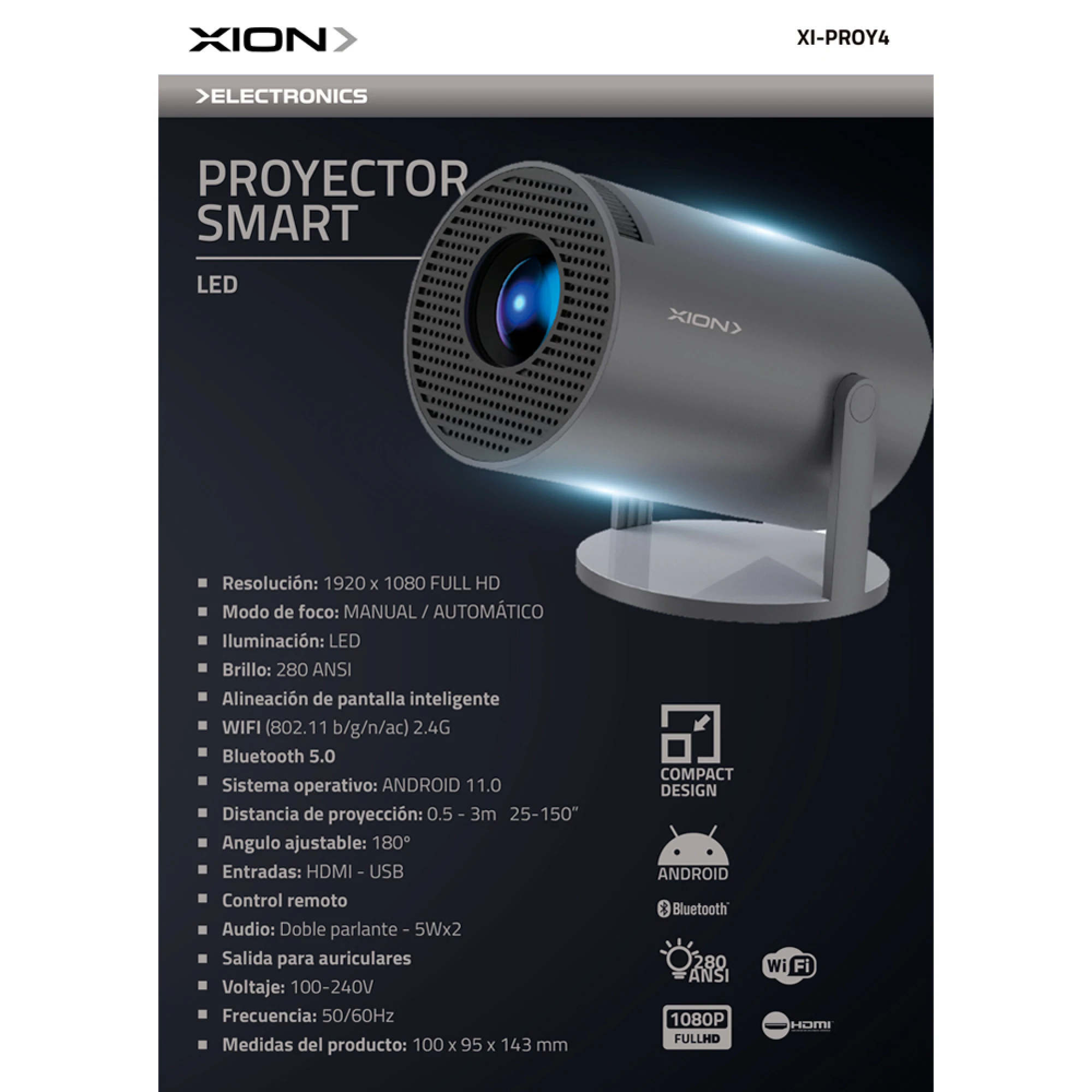 Proyector Smart Led XI-PROY4 - Imagen 3