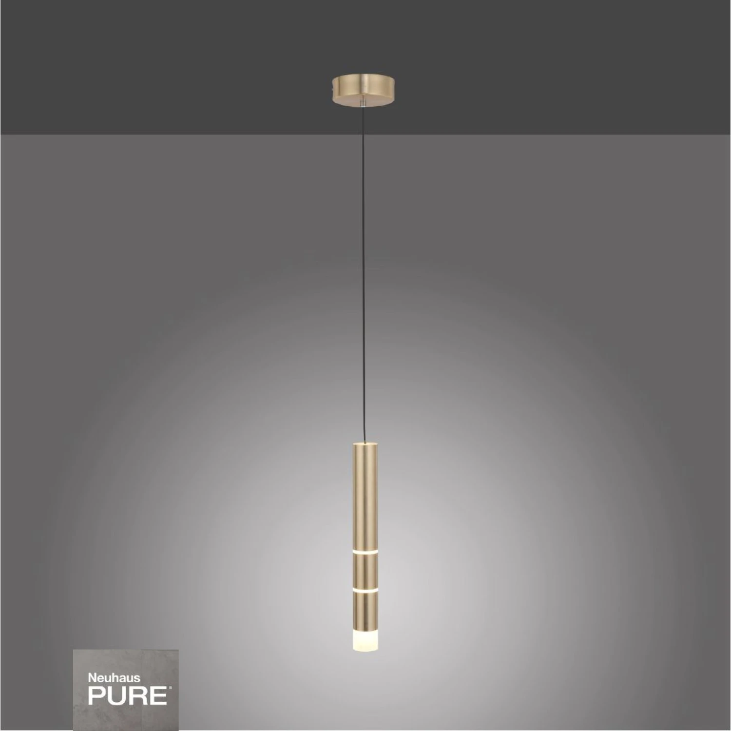 Colgante led tubular dorado 10W 7 modos 3000K Neuhaus - Imagen 4
