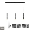 Colgante led tubular triple 30W 7 modos 3000K Neuhaus