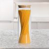 FRASCO HERMETICO 1800ML 10X26CM TAPA MADERA LH3107