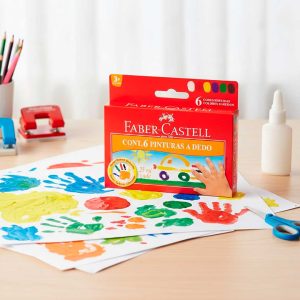 PINTURA PARA DEDOS FABER CASTELL 6 COLORES 3191