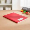 FORRO DE PVC PARA CUADERNO ROJO