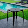 MESA CUADRADA MOR DESMONTABLE NEGRA 82X82X71