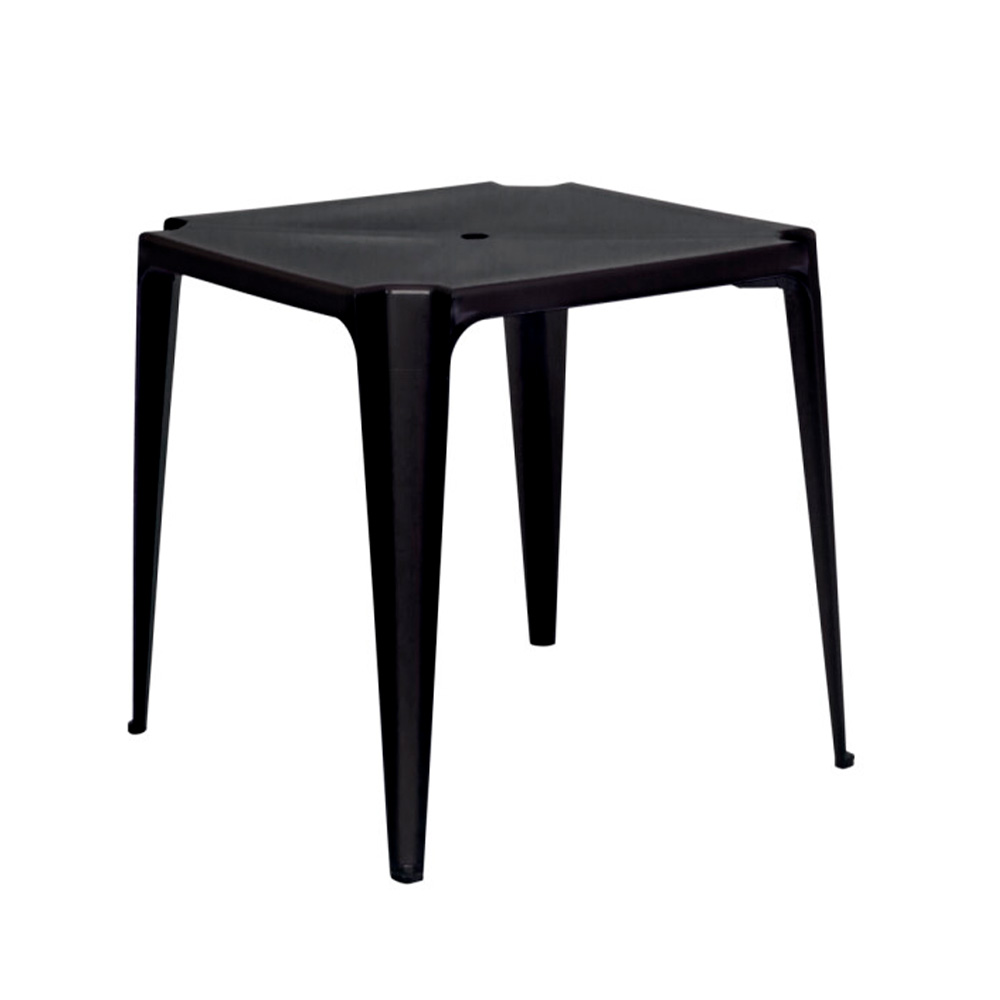MESA CUADRADA MOR DESMONTABLE NEGRA 82X82X71 - Imagen 2
