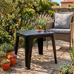 MESA AUXILIAR MOR CUADRADA NEGRA 51X51X43