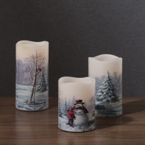 Vela Nieve Led Mediana