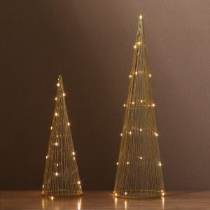 Árbol Decorativo Dorado Led 60