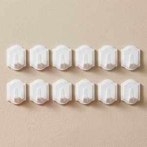 COLGADOR PLASTICO AUTOADHESIVO 12 UNIDADES LH-1216