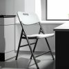 SILLA PLEGABLE PLASTICO METAL COLOR BLANCO LH-4267