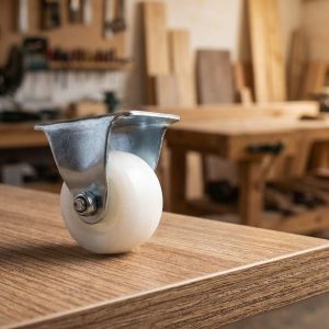 RUEDA BLANCA 2″ BASE METALICA FIJA LH-1694