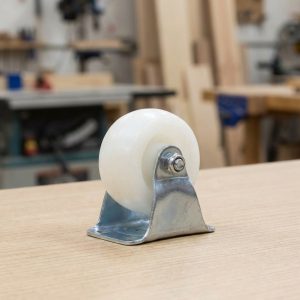 RUEDA BLANCA 4″ BASE METALICA FIJA LH-1697
