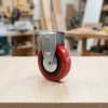 RUEDA BASE METALICA 5″ FIJA COLOR ROJO LH-1692