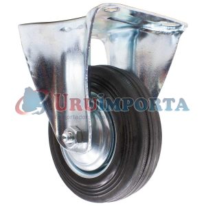 RUEDA COLOR NEGRO 4″ BASE METALICA FIJA LH-1687