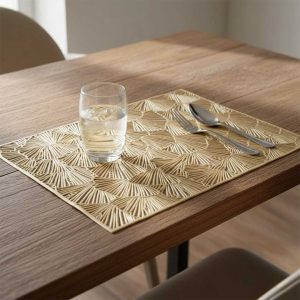 INDIVIDUALES UND DISEÑOS VARIOS DORADO PVC-3045-G
