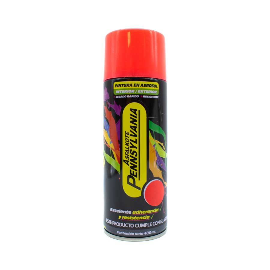 PINTURA EN AEROSOL 400ML FLUO ROJO PENNSYLVA - Imagen 2