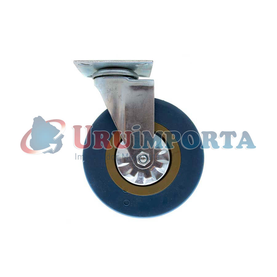 RUEDA GIRATORIA 5″ DE GOMA-METAL LH-2473 - Imagen 4