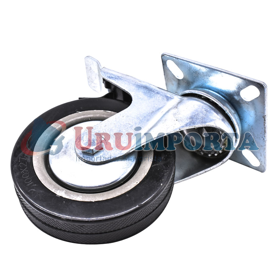 RUEDA GIRATORIA CON FRENO 5″ GOMA-METAL LH-2478 - Imagen 5