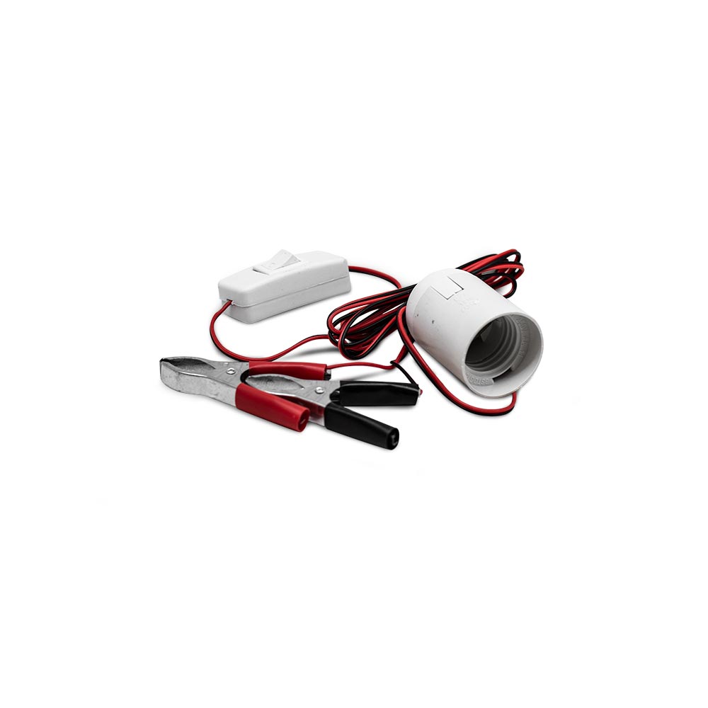 LAMPARA LED 9W 12V CON PINZAS PARA BATERIA LH-3397 - Imagen 2