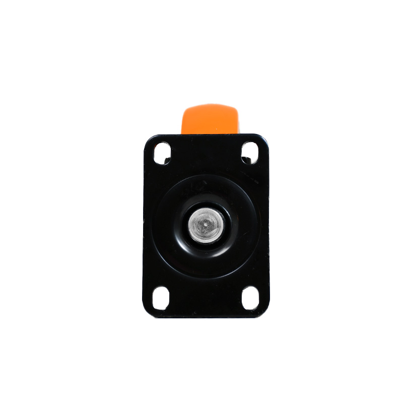 RUEDA 4 BASE METAL GIRATORIA NARANJA NEGRA LH-3455 - Imagen 6
