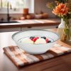 BOWL CERAMICO 15.5CM BORDE DISENO GRIS LH-4251