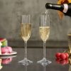 COPA 6PZ DE VIDRIO CHAMPAGNE LH-4201