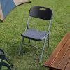 SILLA PLEGABLE PLASTICO METAL COLOR NEGRO LH-4268