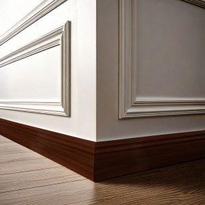 ZOCALO CAOBA DE PVC ANCHO 9CM LARGO 3M LH-4332