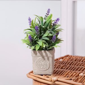 ADORNO PLANTA C/FLORES Y MACETA FY019