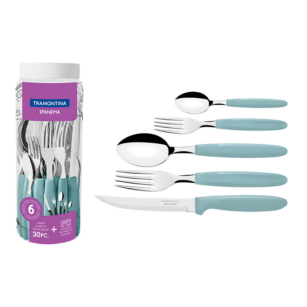 SET CUBIERTOS TRAMONTINA VERDE 23398/288 - Imagen 3