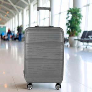 VALIJA RIGIDA C/RUEDAS 28″ GRIS LH-4414