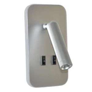 Portátil led de pared con SPOT móvil, DOBLE LUZ - PLATA