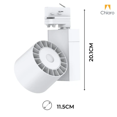 Spot de riel tracklight led 30w 4000K 2 vías 24° BLANCO - Imagen 3