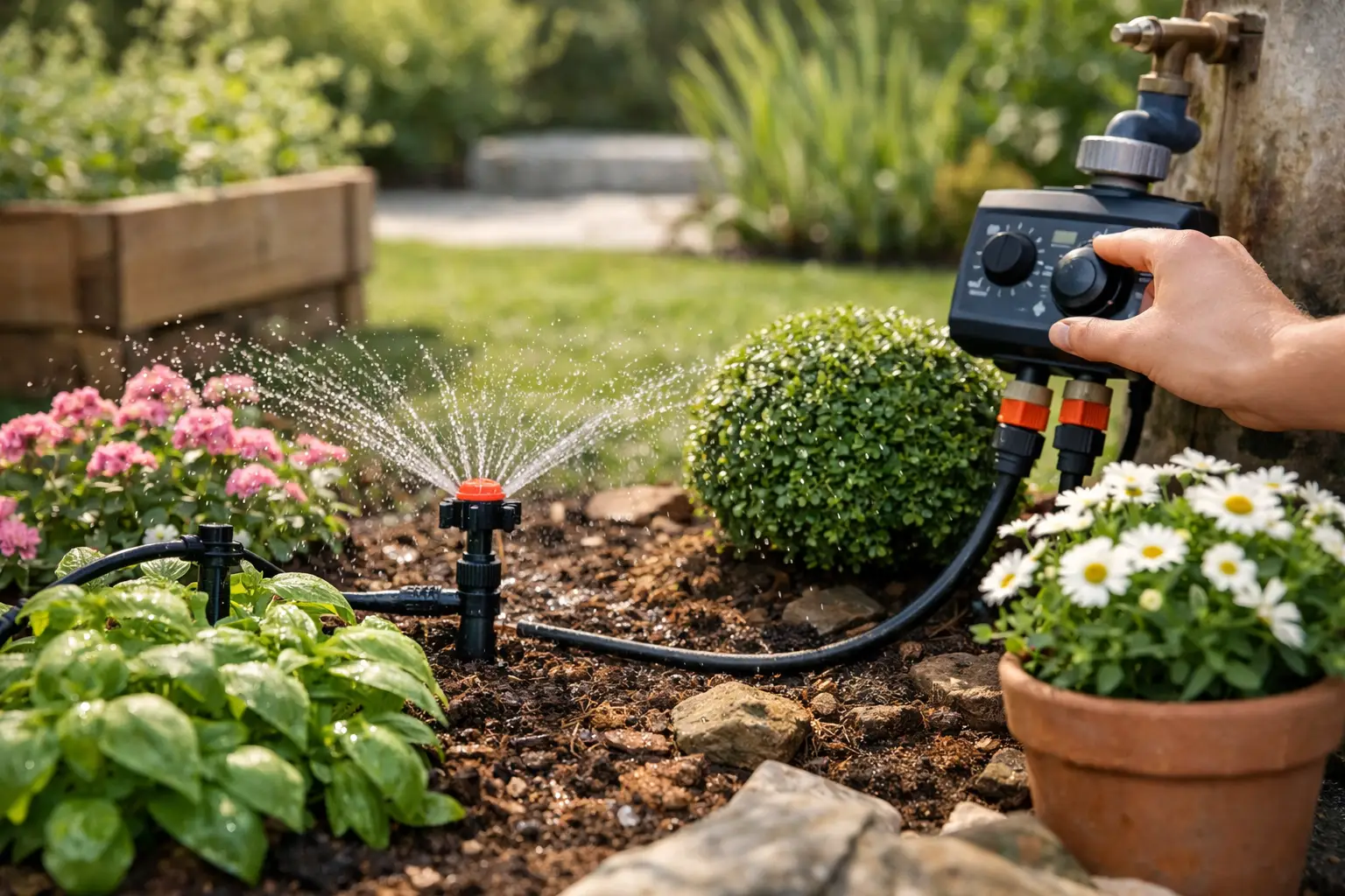 Sistema de riego para jardín pequeño: qué elegir