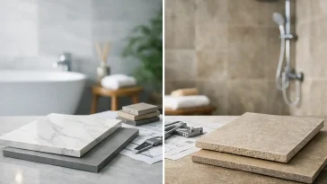 Porcelanato o cerámica para baño: qué conviene