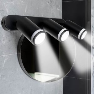 APLIQUE 3 LUCES NEGRO PARED-TECHO LH-3527
