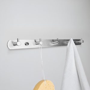 COLGADOR 5 GANCHOS METALICO PLATEADO LH-3405