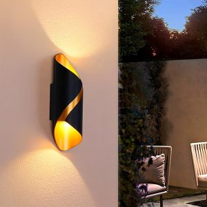 APLIQUE 6W LED METAL NEGRO/DORADO LH-3517